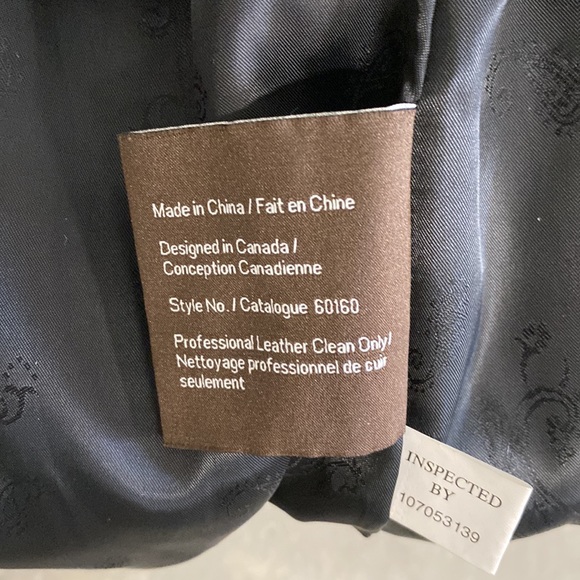 SOLD Danier black leather coat - Picture 8 of 11